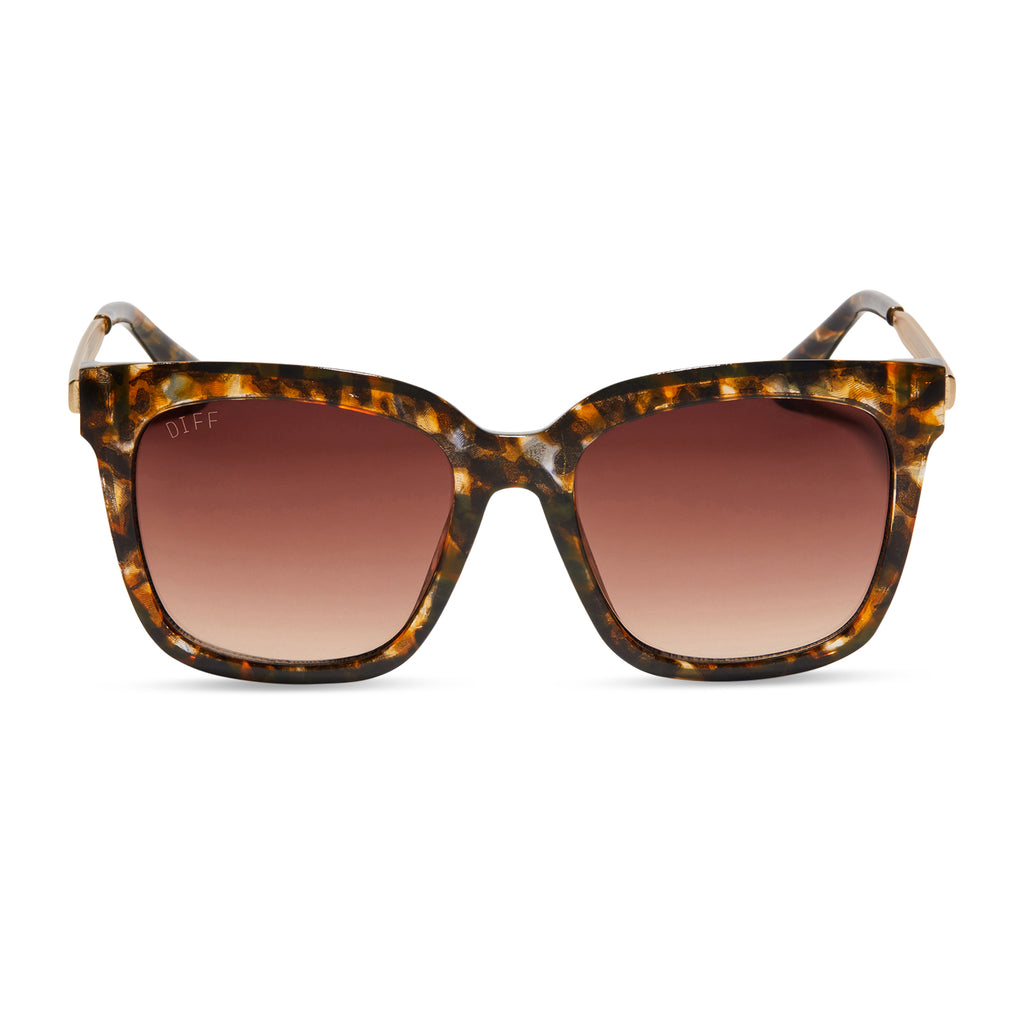 Hailey Square Sunglasses Dunmor Tortoise Frame & Brown Gradient