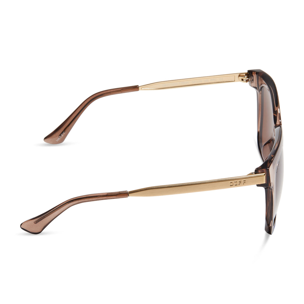 Hailey Square Sunglasses | Milky Tan Frame & Brown Lenses