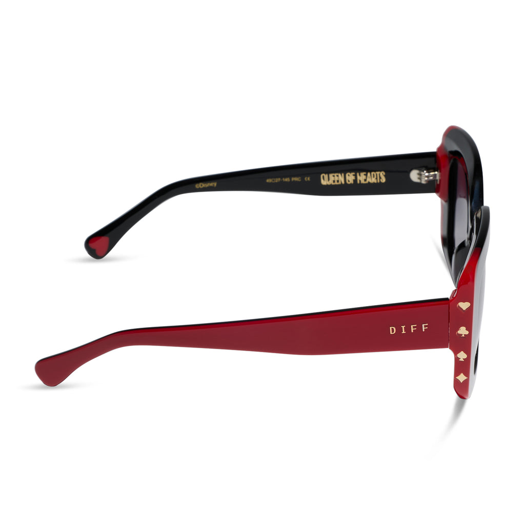 アリス Alice In Wonderland Queen Of Hearts Sunglasses | Black & Grey