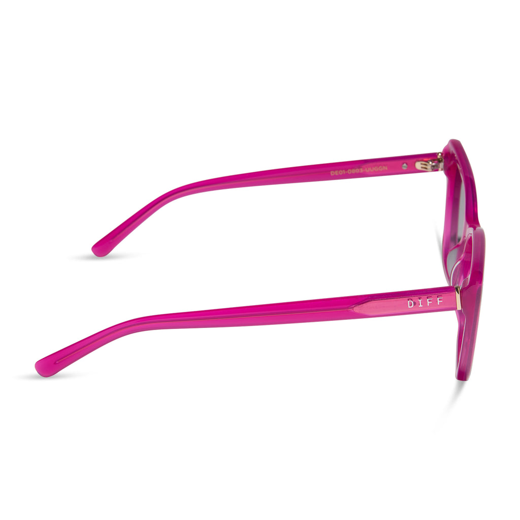Diff Eyewear Pink Gradient Cat-Eye Sunglasses Zaria Cat Eye Sunglasses | Bright Tulip & Grey Gradient  main image 2