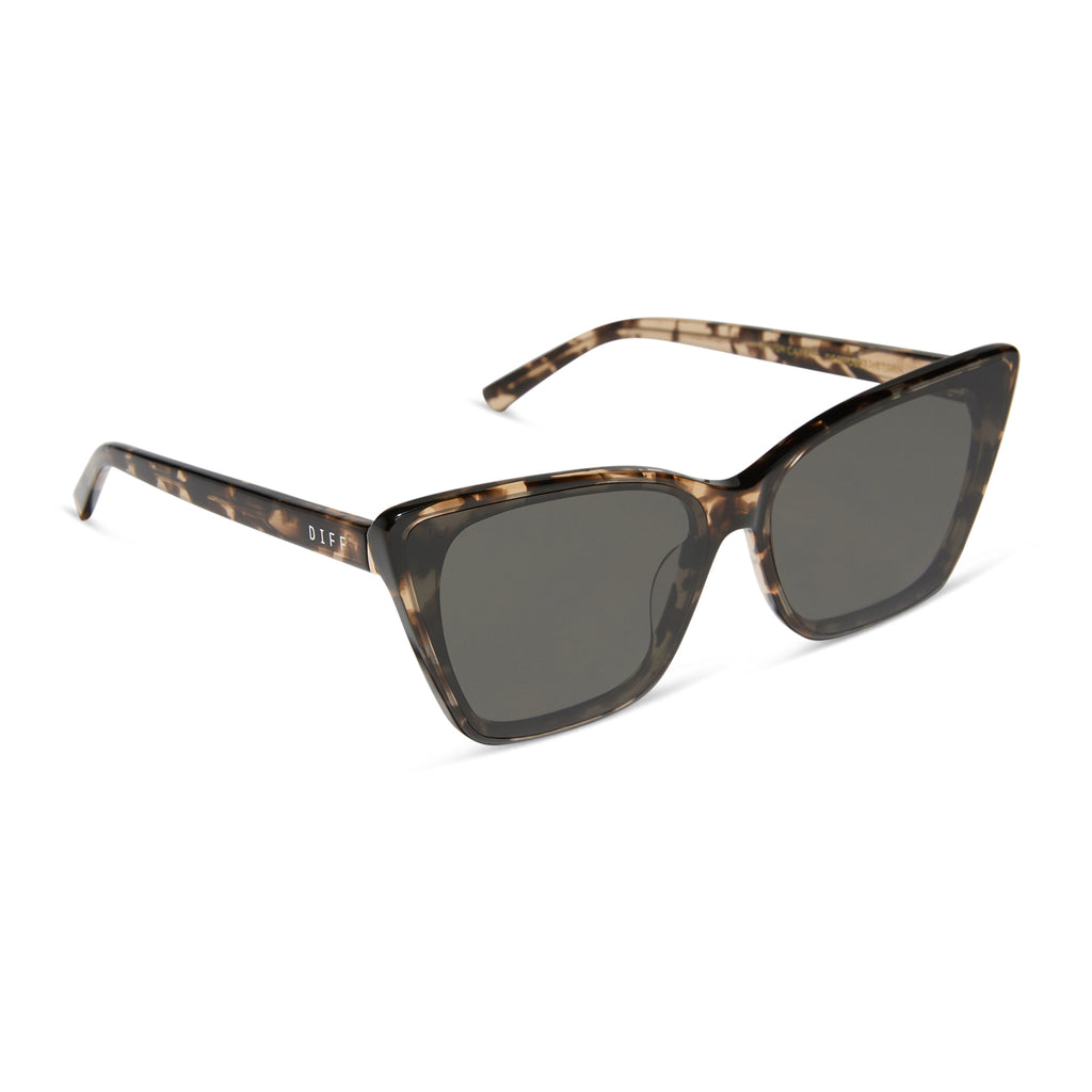 Alina Cateye Sunglasses | Espresso Tortoise & Grey | DIFF Eyewear