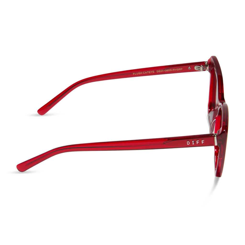 Alina Cateye Sunglasses | Red Hot Summer & Grey | DIFF Eyewear display picture 2