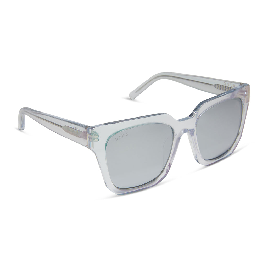 Ariana Square Sunglasses | Opalescent Turq & Silver Mirror  display picture 1