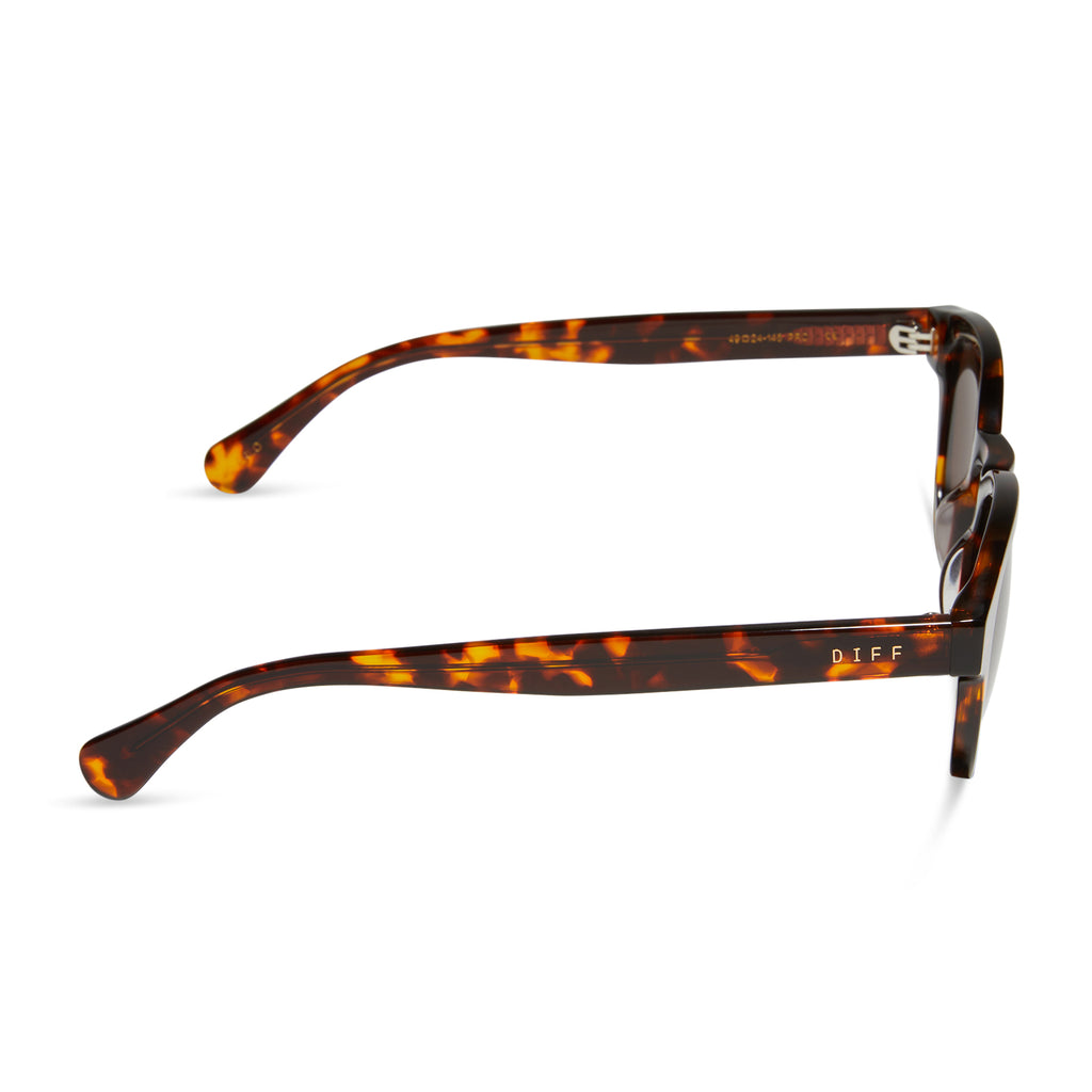 Arlo Round Sunglasses | Rich Tortoise & Brown Polarized | DIFF Eyewear