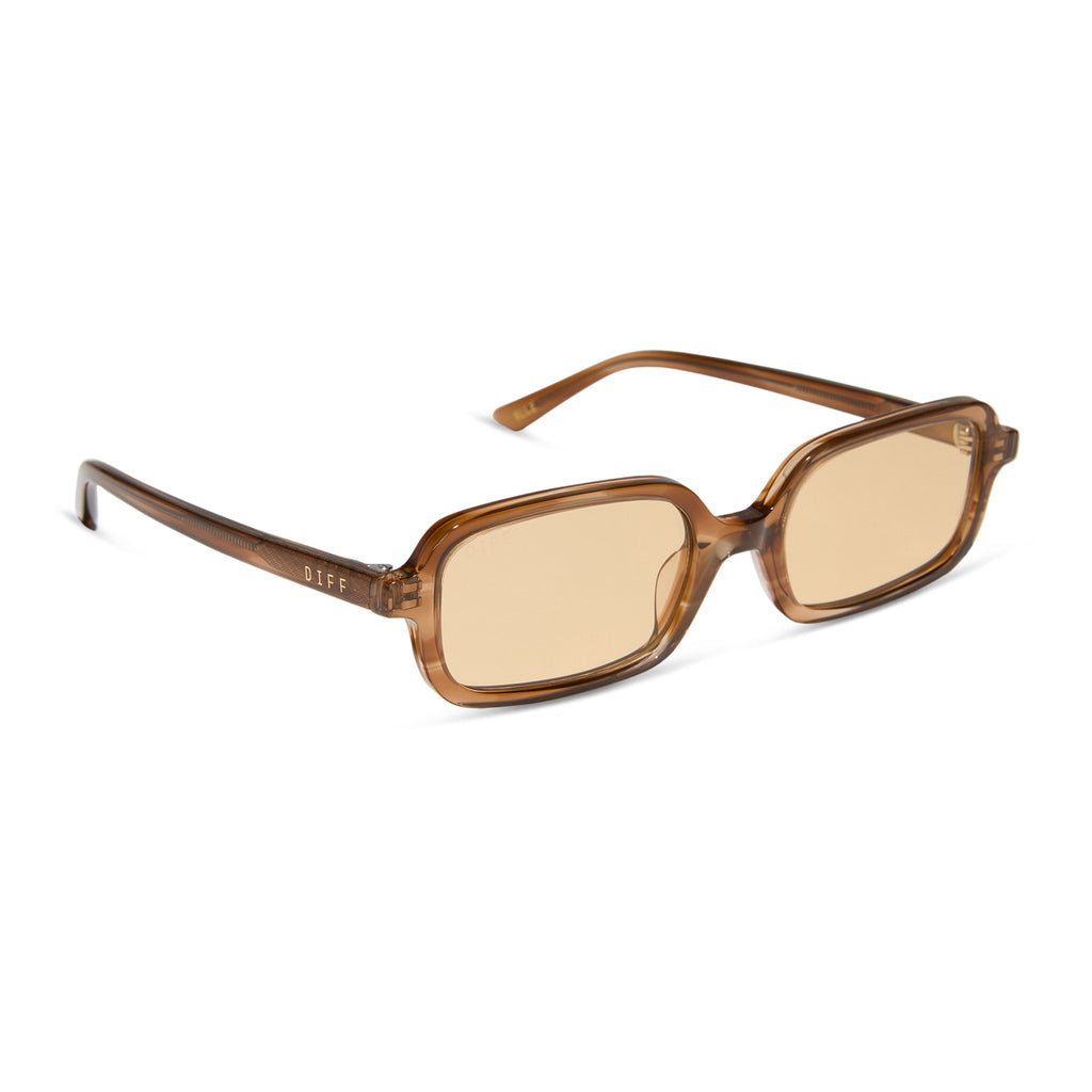 Diff tinted sunglasses new no box. Black Lightweight Round Rimless Tinted Sunglasses with Gray  main image 4