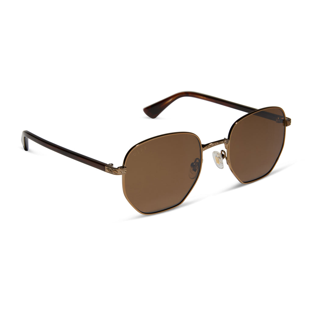 Jessie James Decker JJD Sunglasses | Copper Metal & Brown Flash
