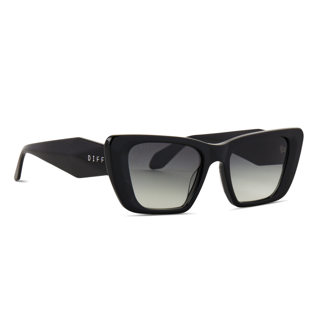 Aura Square Sunglasses | Black & Grey Gradient | DIFF Eyewear