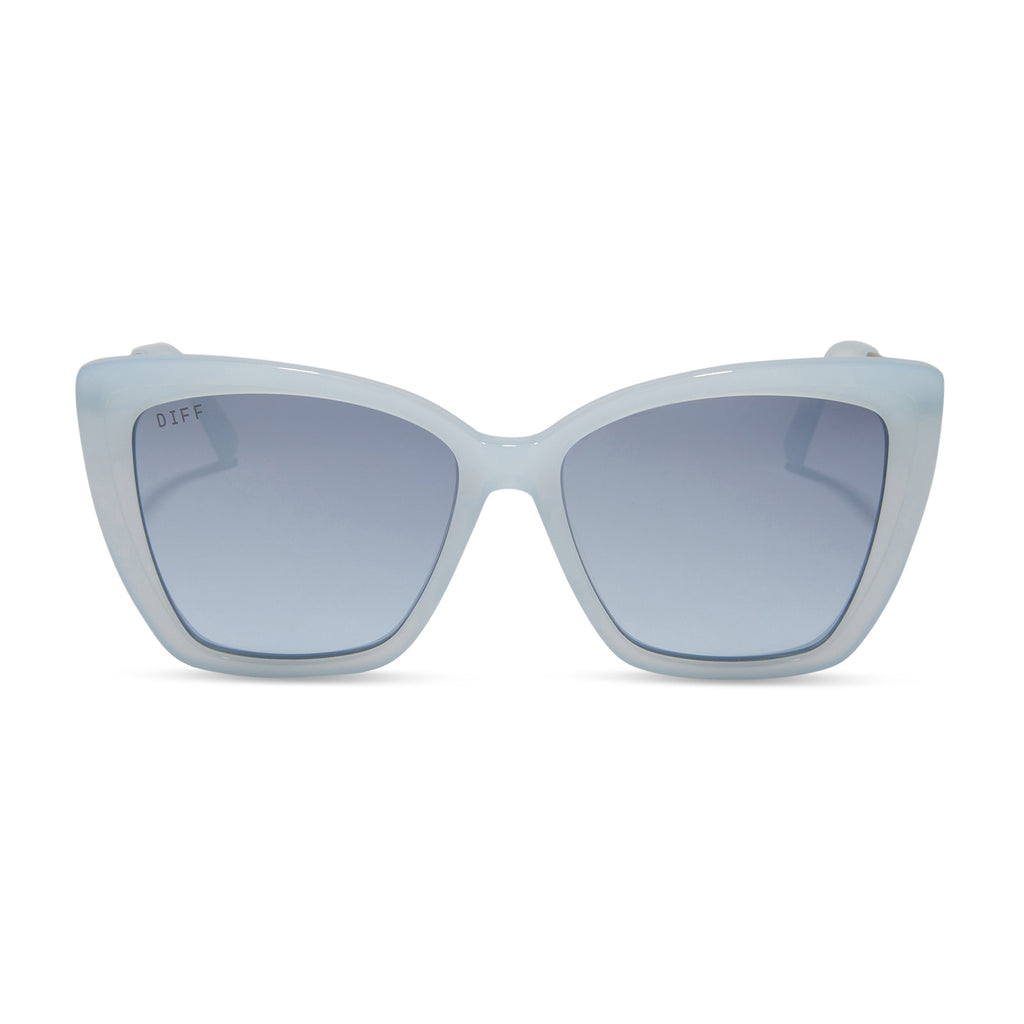 Becky II Cat Eye Sunglasses Blue Dust & Blue Gradient Flash DIFF