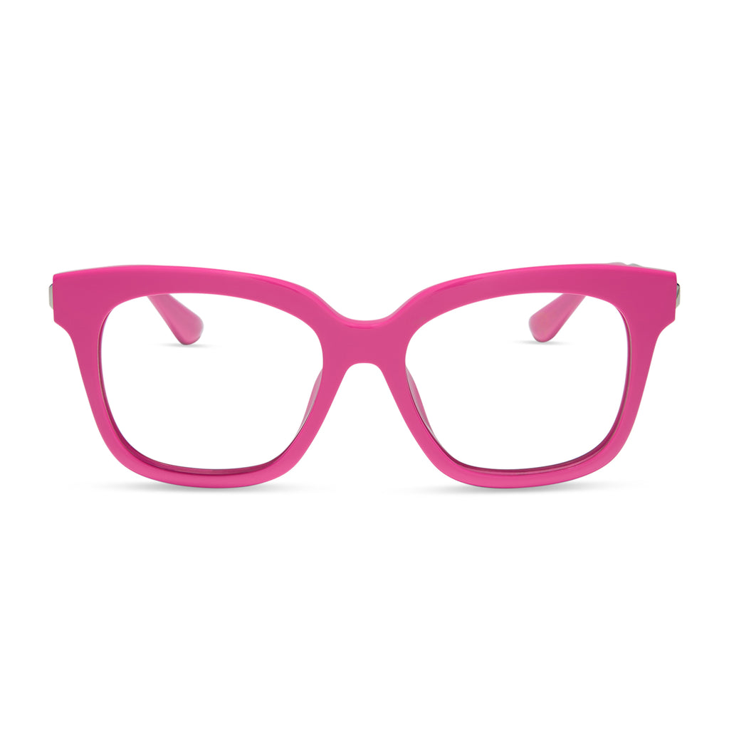 Bella XS Square Glasses | Bright Pink | DIFF Eyewear