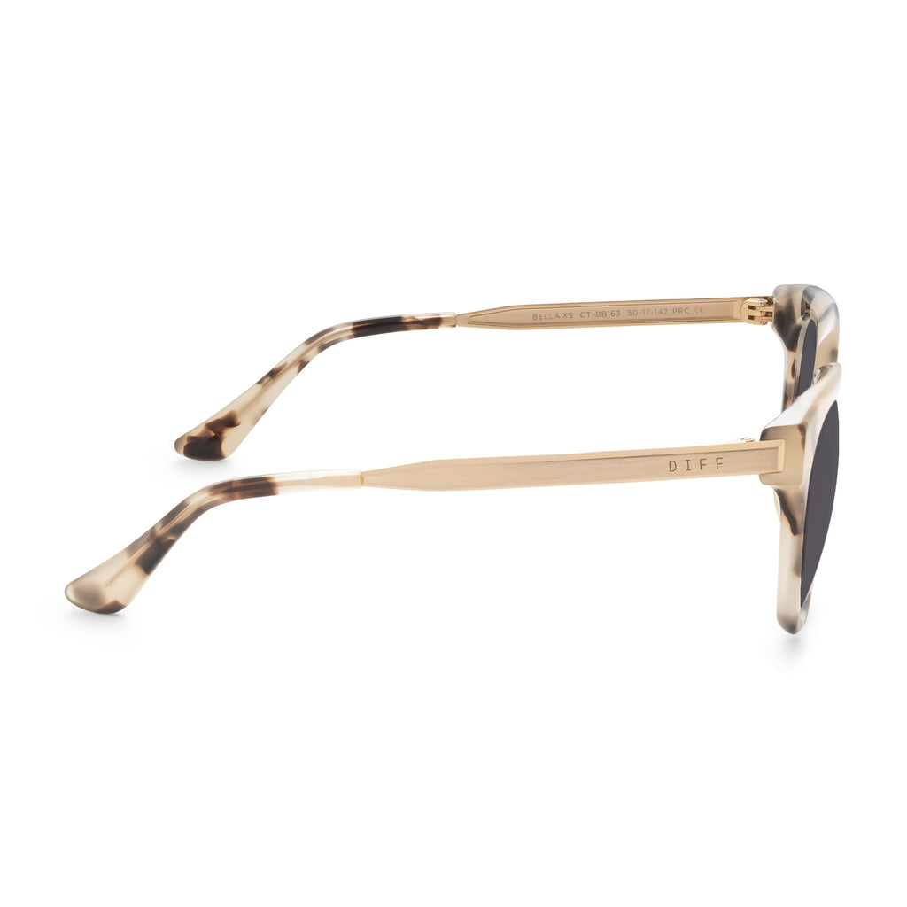 スカルプビューティー Bella XS Square Sunglasses | Cream Tortoise & Grey | DIFF Eyewear