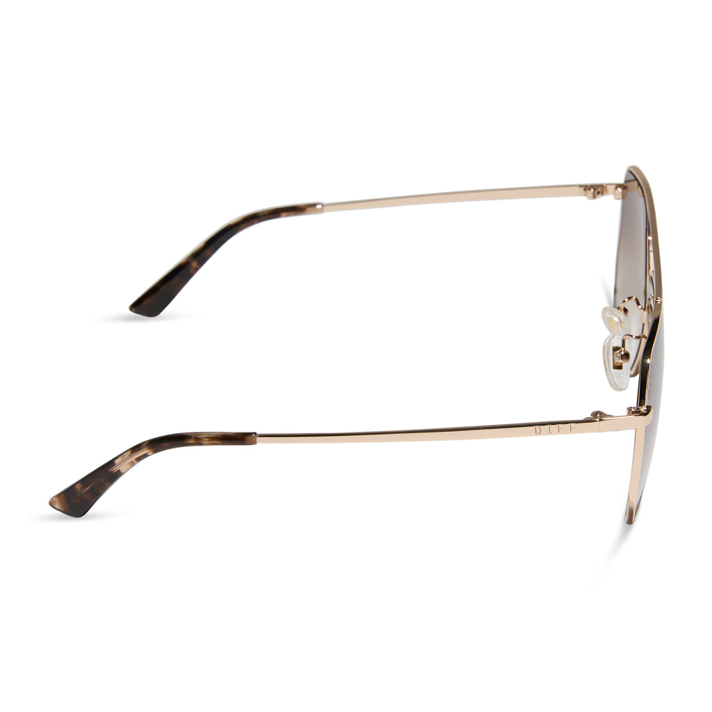 Berkely Navigator Sunglasses | Gold & Brown Gradient | DIFF  display picture 2