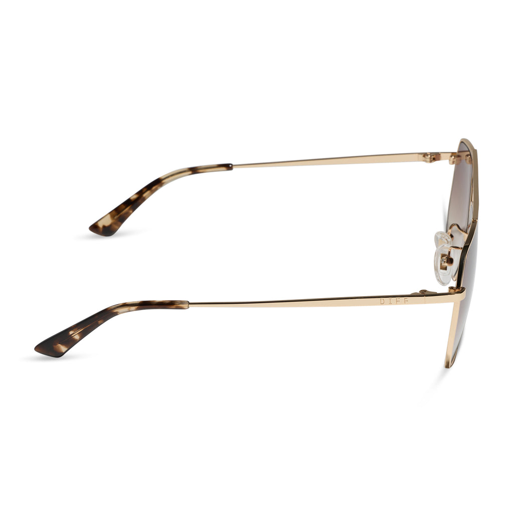 その他 b1r2s05h04y Berkely XS Navigator Sunglasses | Gold & Brown Gradient | DIFF Eyewear