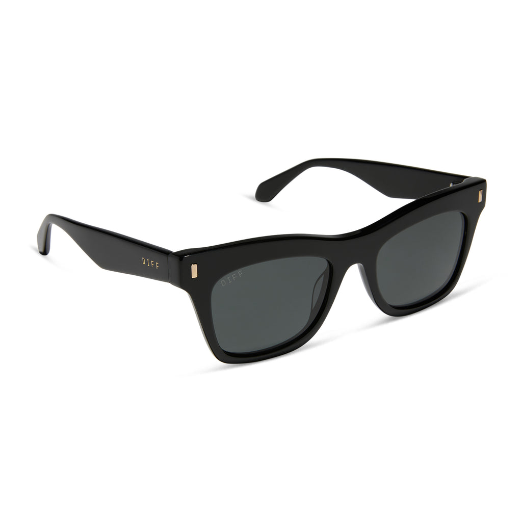 Bradley Cateye Sunglasses | Black & Grey | DIFF Eyewear display picture 3