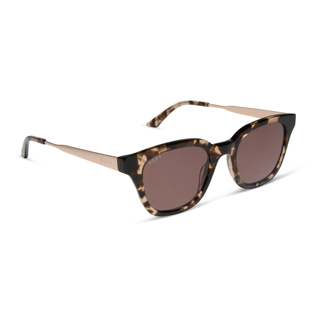 Bridget Round Sunglasses | Espresso Tort & Brown | DIFF Eyewear