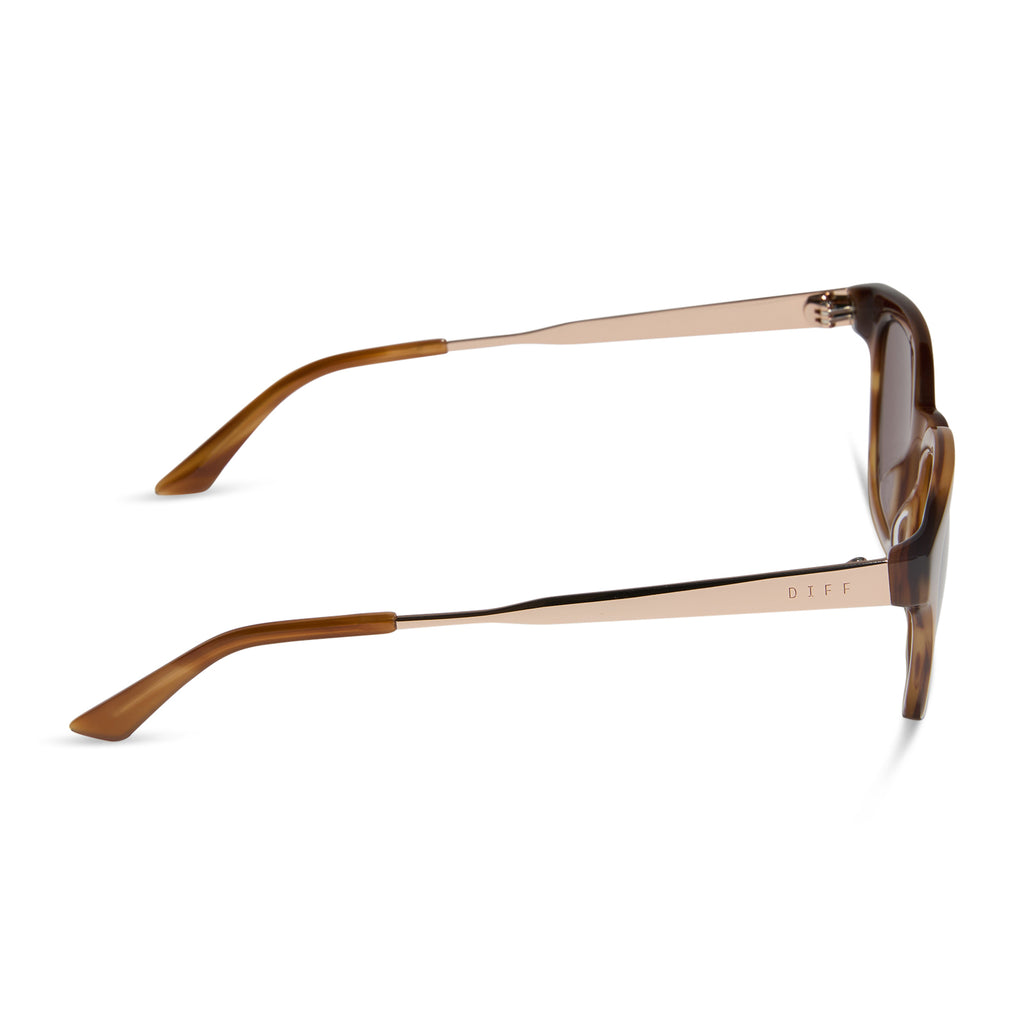 Bridget Round Sunglasses | Tawny Tort & Brown | DIFF Eyewear display picture 3