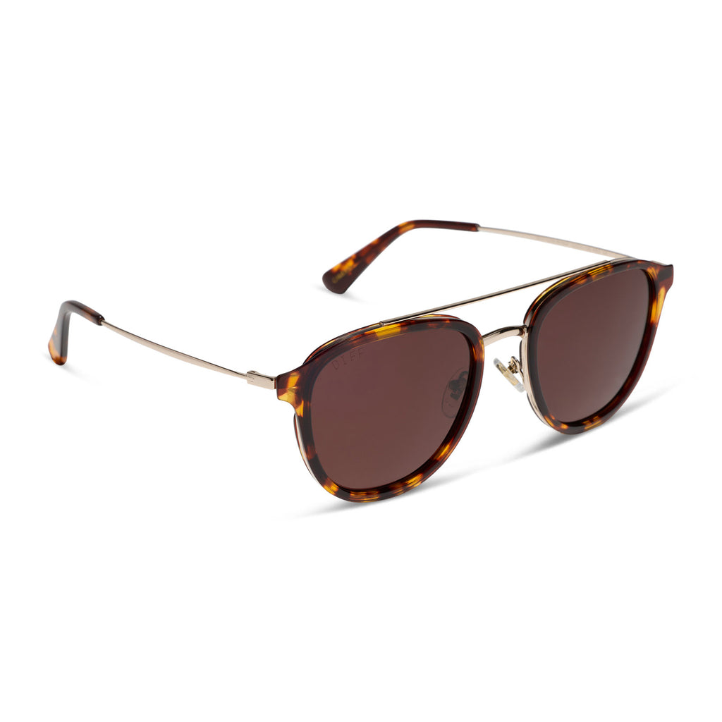 エアーウィーブライト シングル Camden Aviator Sunglasses | Rich Tort & Brown Polarized | DIFF Eyewear