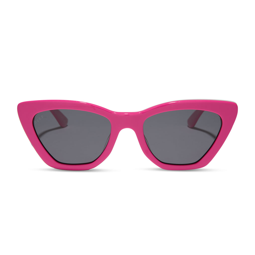 CAMILA - BRIGHT PINK + GREY + POLARIZED SUNGLASSES