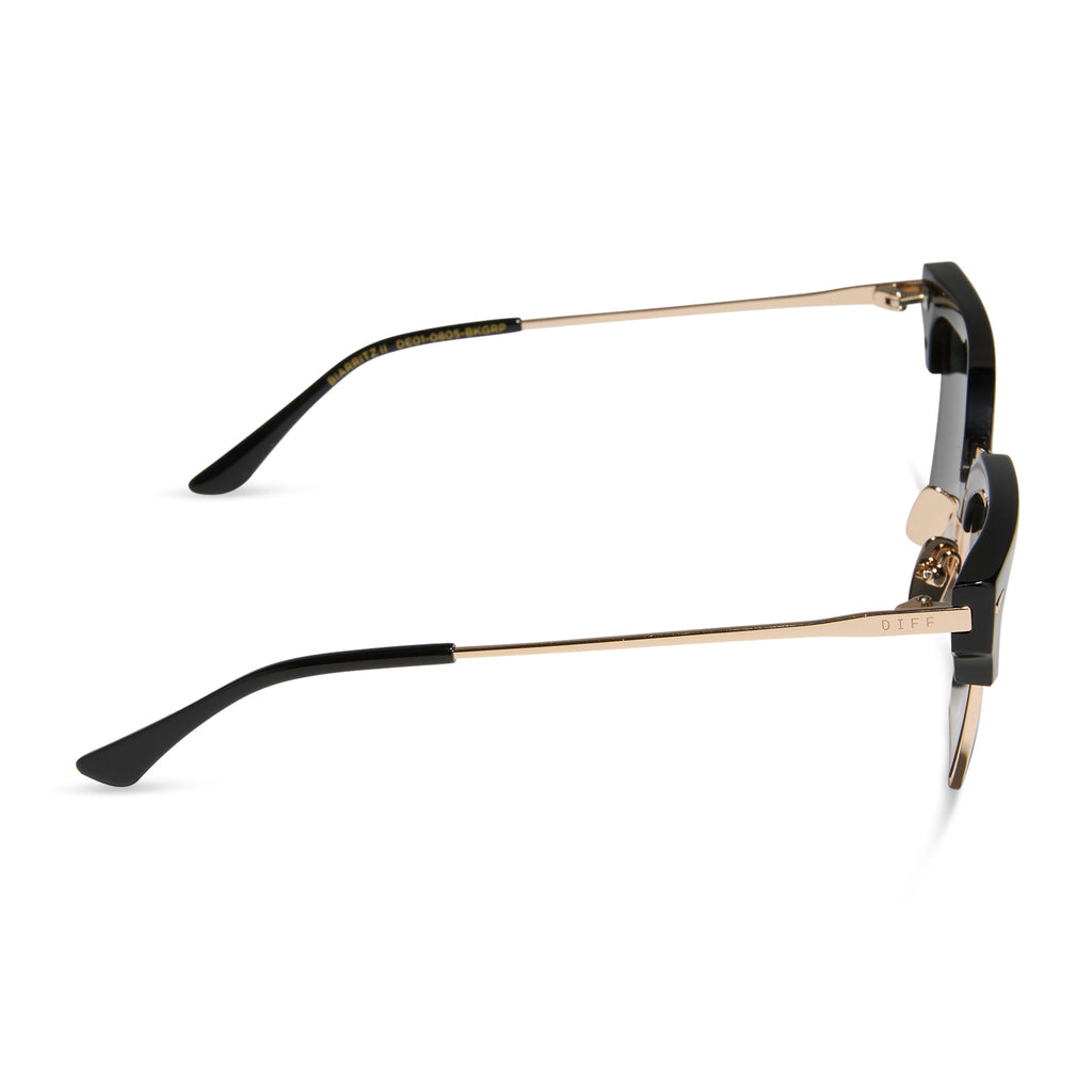 Capri Rectangle Sunglasses | Black & Grey | DIFF Eyewear