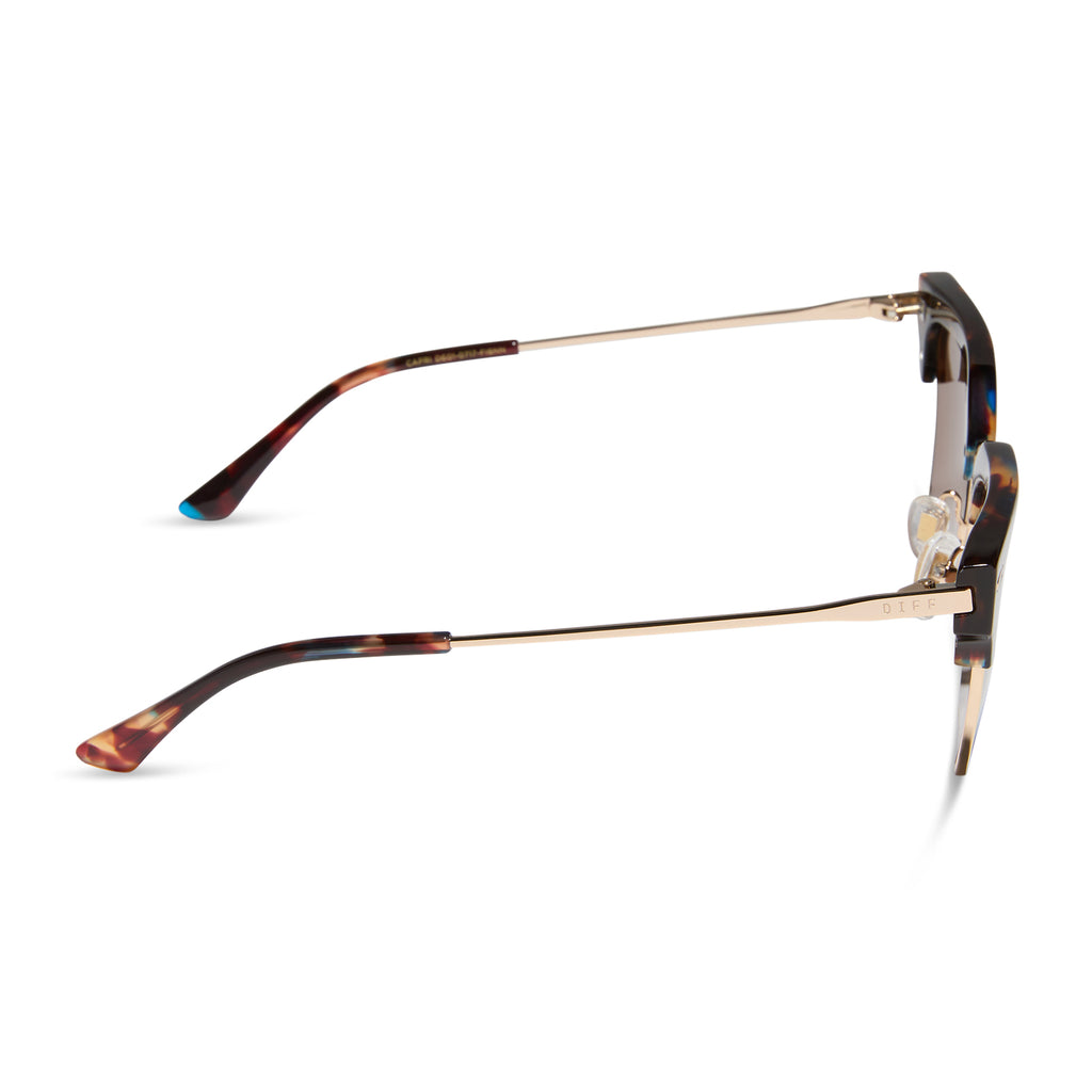 Capri Rectangle Sunglasses | Confetti Tortoise & Brown | DIFF Eyewear