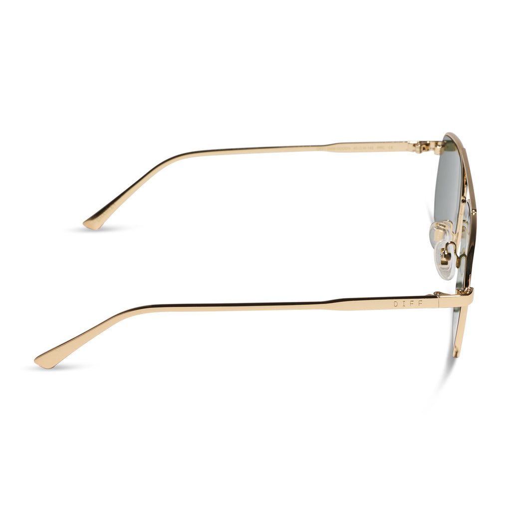 Charley Navigator Sunglasses | Gold & Dew Drop Mirror | DIFF Eyewear
