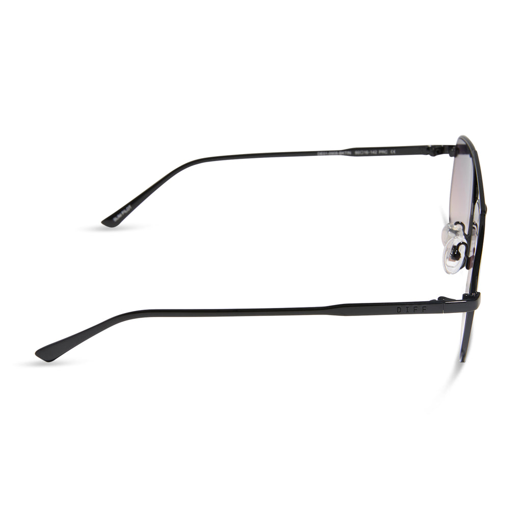 ナルディー Charley Navigator Sunglasses | Black & Twilight Gradient | DIFF