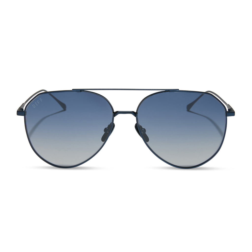 DASH DEEP NAVY METAL AEGEAN BLUE FLASH SUNGLASSES