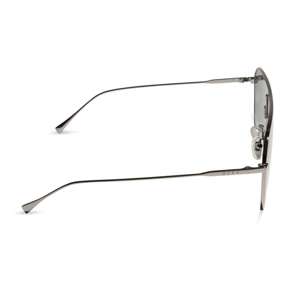 Dash SHIELD Shield Sunglasses Gunmetal & Grey DIFF Eyewear