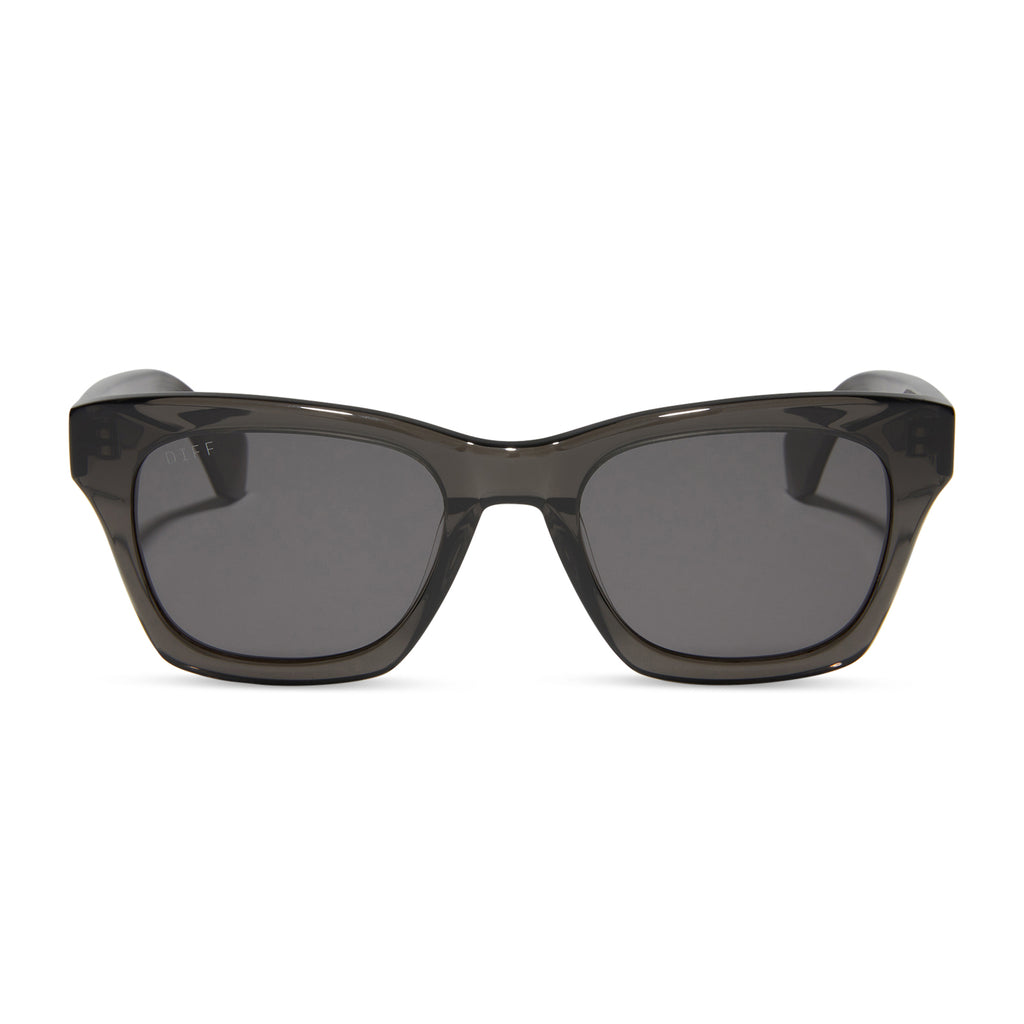 Dean Square Sunglasses Black Smoke Crystal & Grey Polarized DIFF