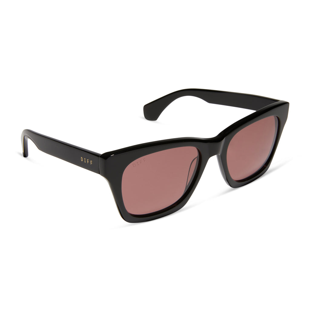 NEW!! DIFF Dean sunglasses Dean Square Sunglasses | Matte Black & Blue Polarized | DIFF  main image 3