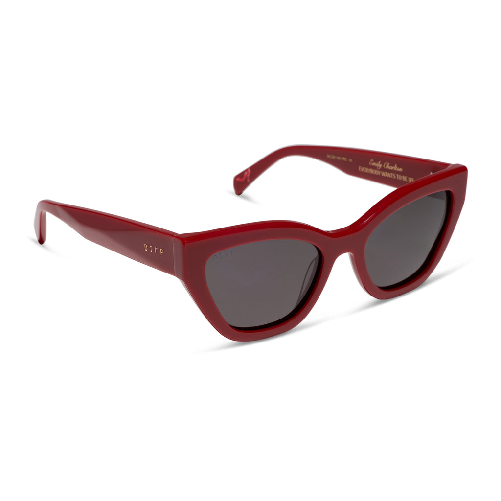 Devil Wears Prada Emily Cateye Sunglasses | Red & Grey  display picture 1