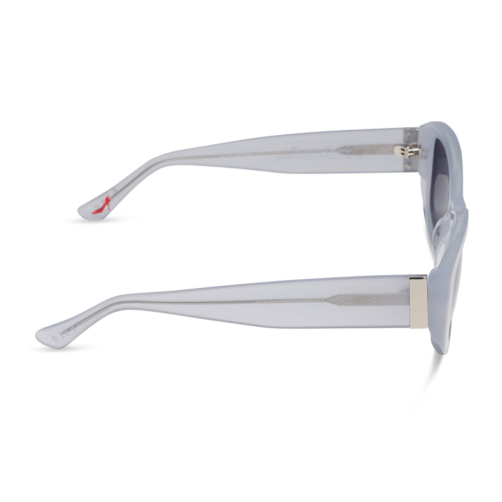 Devil Wears Prada Miranda Sunglasses | White & Grey | DIFF Eyewear
