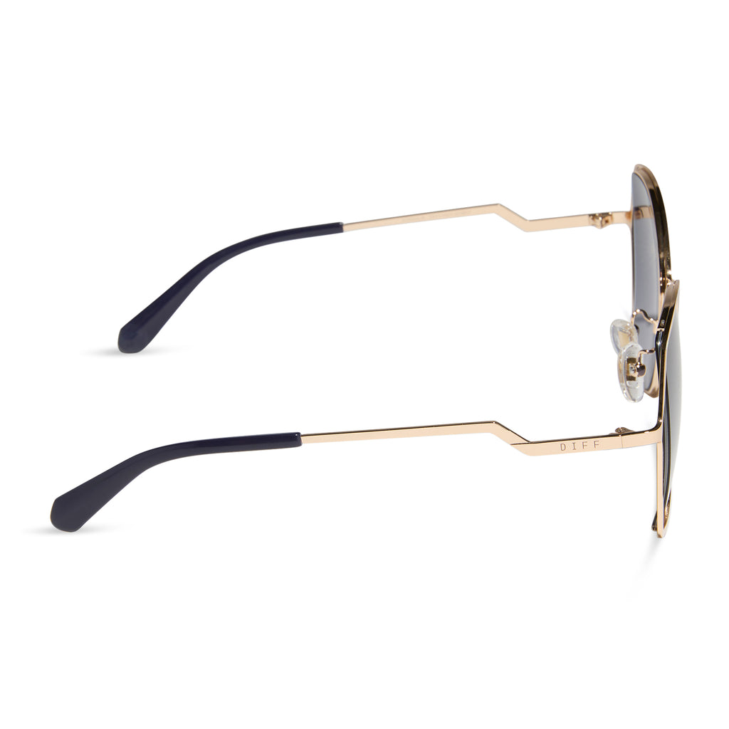 Donna III Square Sunglasses | Gold & Midnight Gradient | DIFF Eyewear