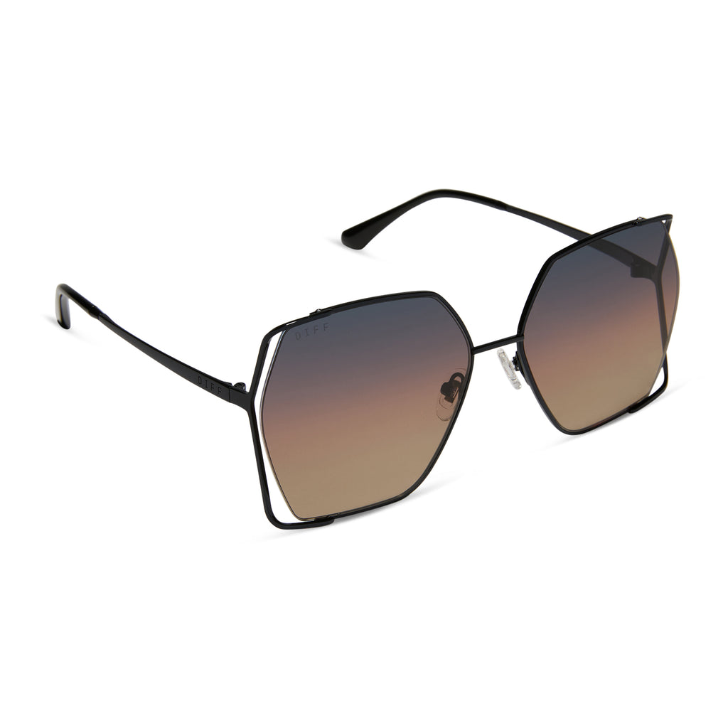 Donna IV Square Sunglasses | Black & Twilight Gradient  display picture 1