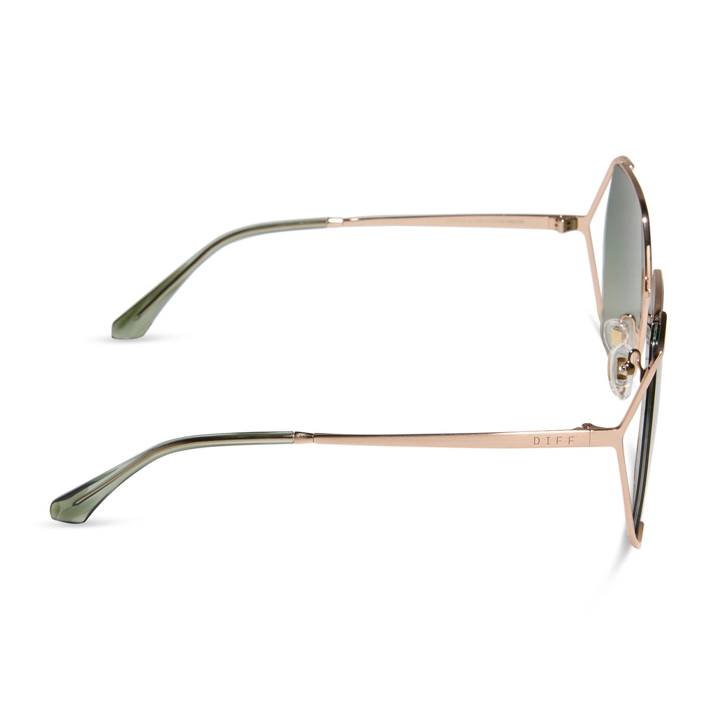 Donna IV Square Sunglasses | Champagne & Cool Matcha | DIFF Eyewear