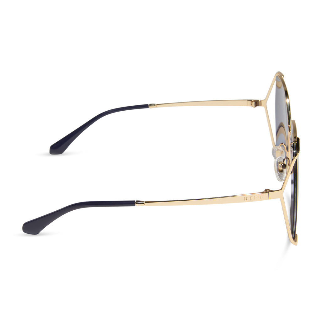 Donna IV Square Sunglasses | Gold & Midnight | DIFF Eyewear