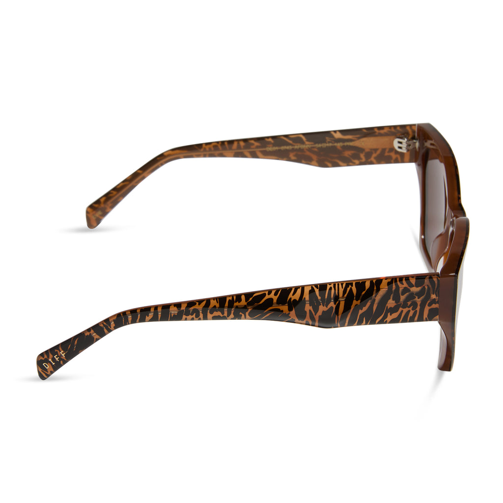 Evie Cateye Sunglasses | Animal & Brown | DIFF Eyewear display picture 3
