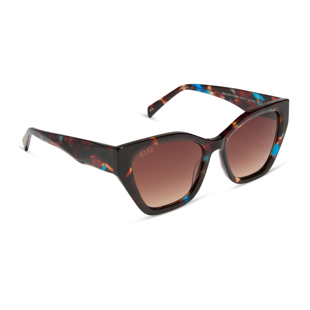 Evie Cateye Sunglasses | Confetti Tortoise & Brown Gradient 