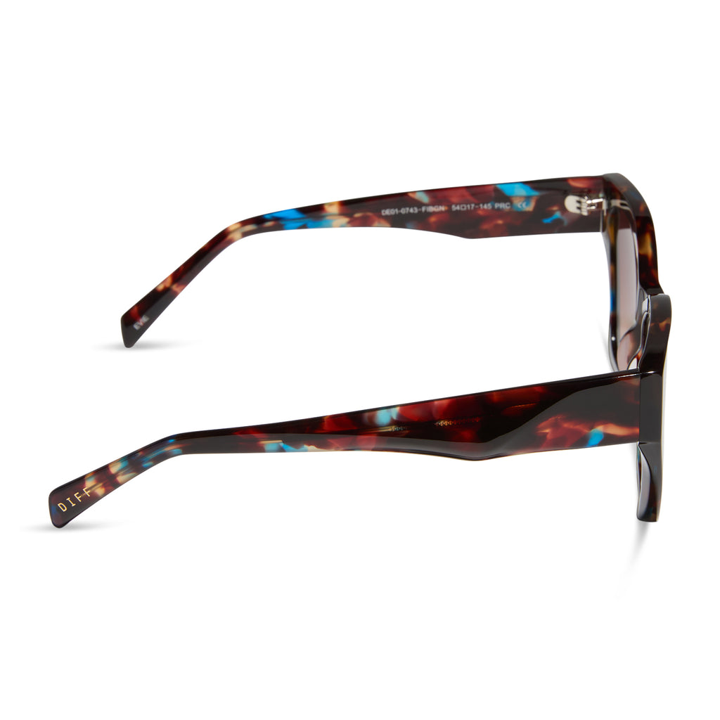 Evie Cateye Sunglasses | Confetti Tortoise & Brown Gradient | DIFF
