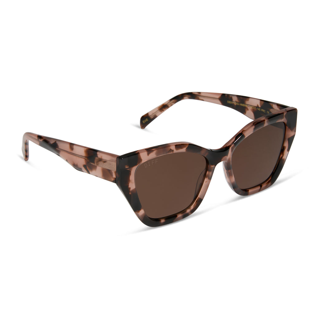 Evie Cateye Sunglasses | Himalayan Tortoise & Brown | DIFF Eyewear