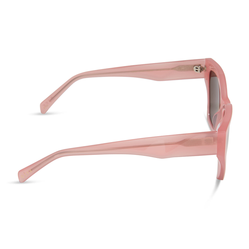 レクレヴ エレクトリックデイジー Evie Cateye Sunglasses | Peach & Brown | DIFF Eyewear
