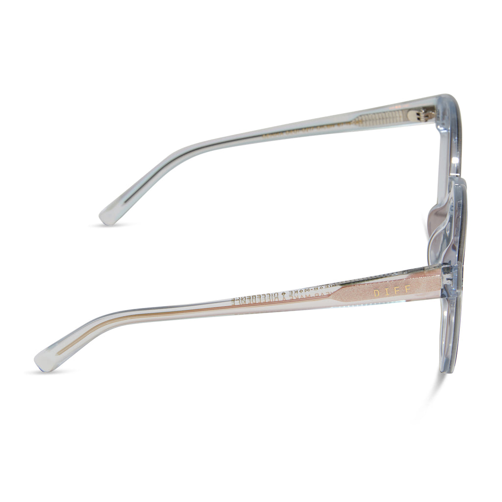 Gemma Round Sunglasses Pink & Cherry Blossom Mirror DIFF Eyewear