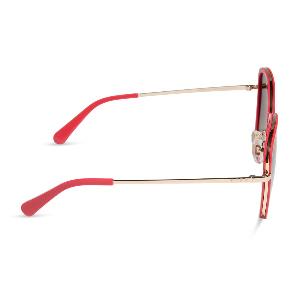 NWT Diff Eyewear Genevive Red Frame Sunglasses with Brown Gradient Lenses DIFF 53mm Rectangle Sunglasses – Pink | Mercari main image 4