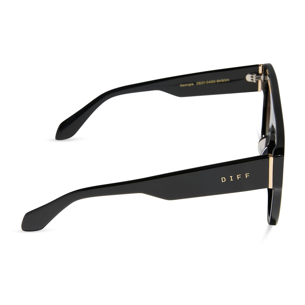 Georgie Square Sunglasses | Black & Brown Gradient | DIFF  display picture 3