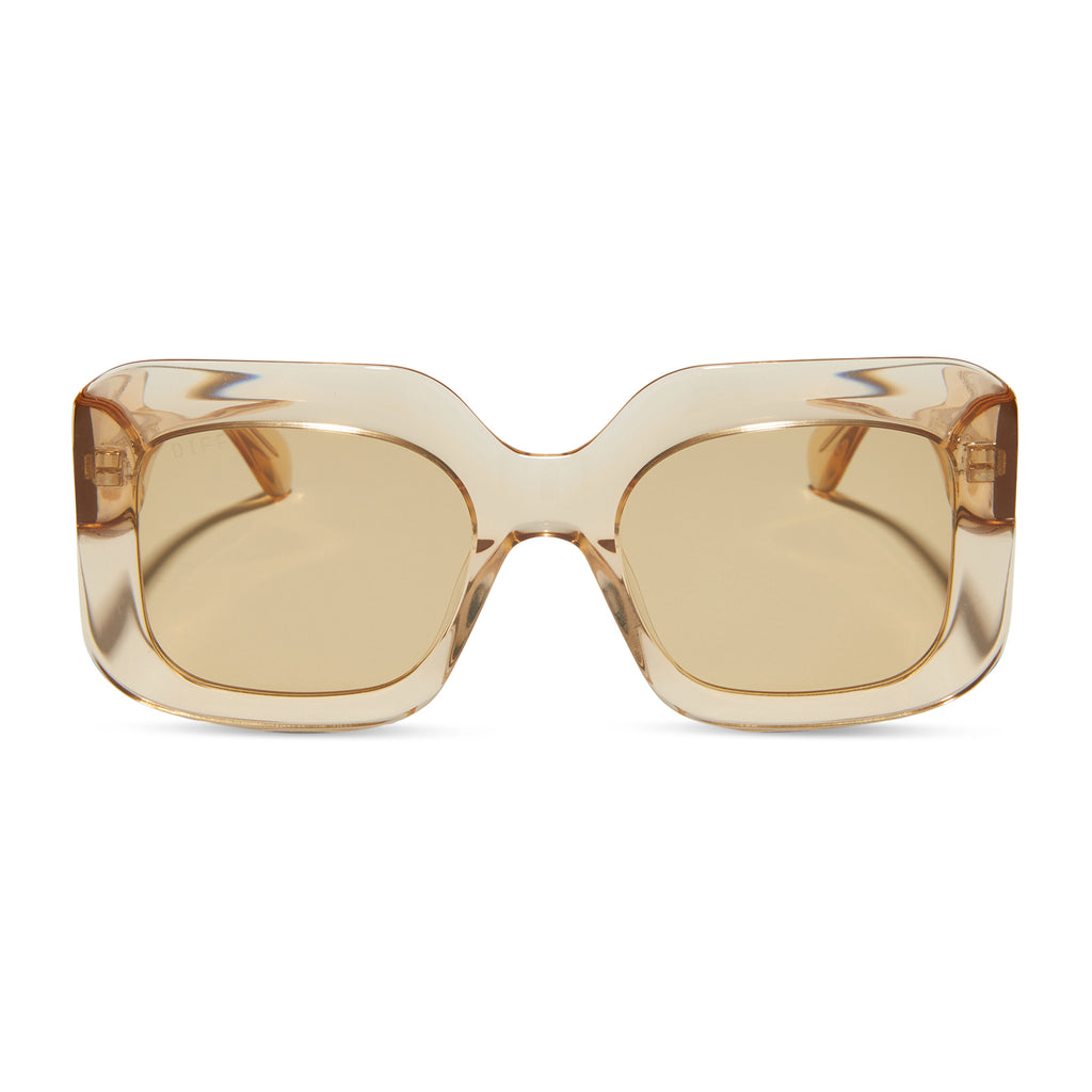 Giada Rectangle Sunglasses Honey Crystal & Honey Crystal DIFF Eyewear