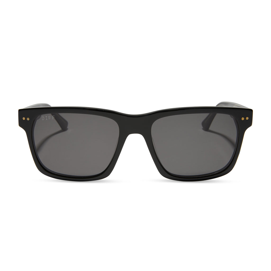 Gino XL Square Sunglasses | Black & Grey | DIFF Eyewear