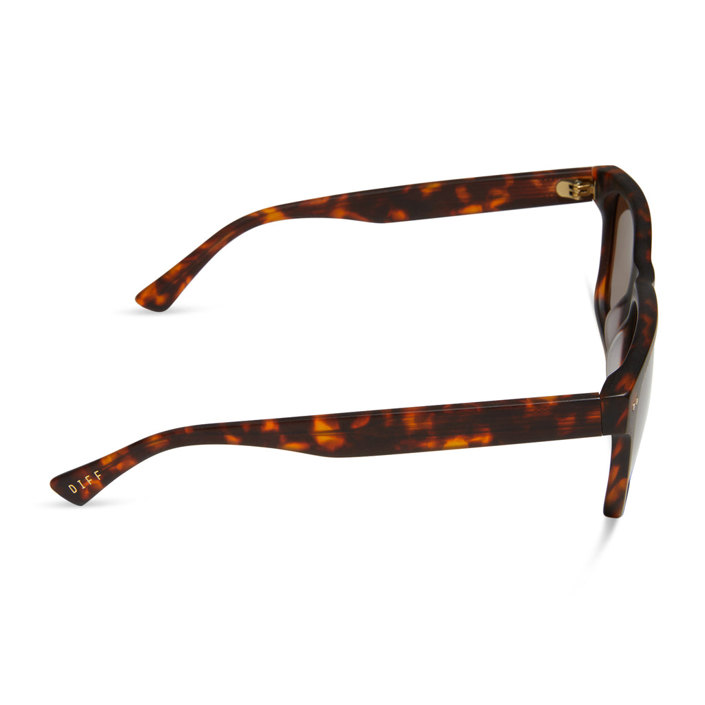 Gino XL Square Sunglasses | Matte Rich Tortoise & Brown  display picture 3