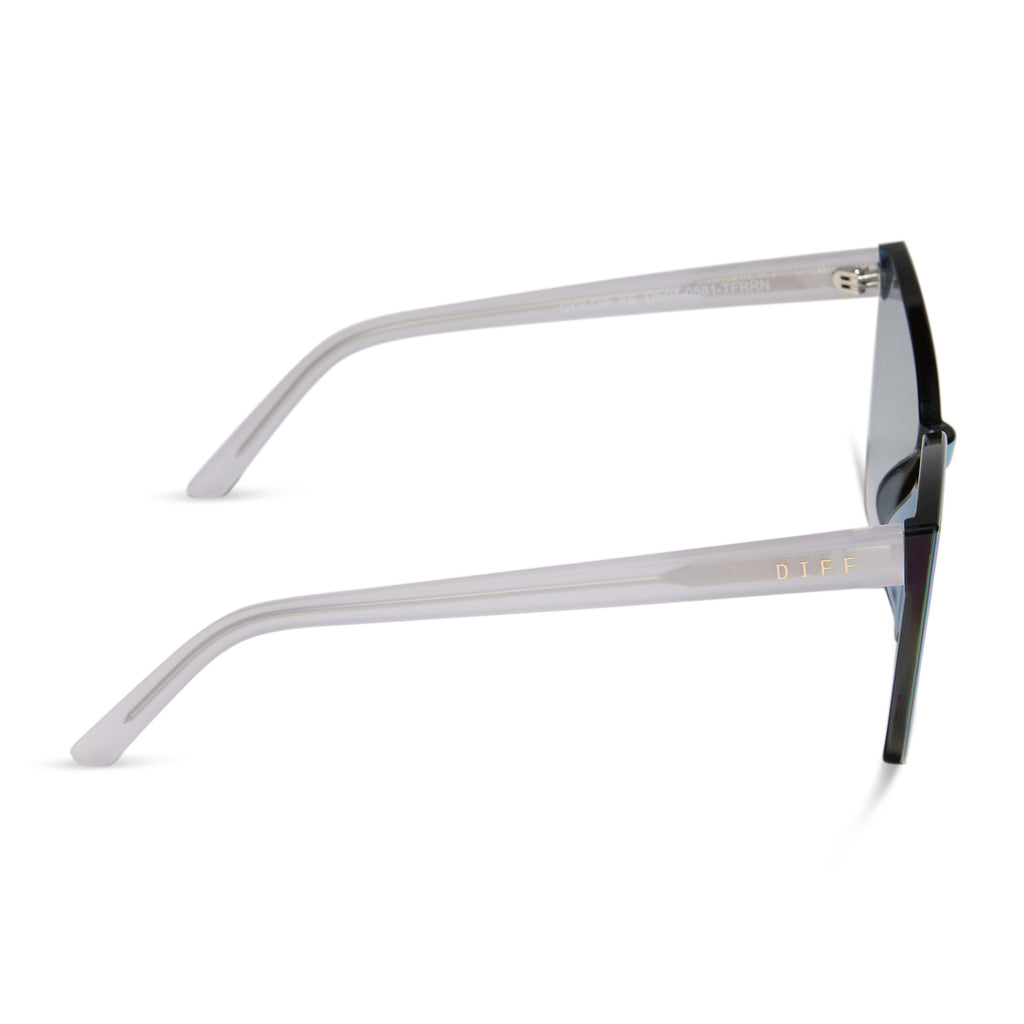 Goldie XS Cateye Sunglasses | Thistle & Lavender Mirror | DIFF Eyewear