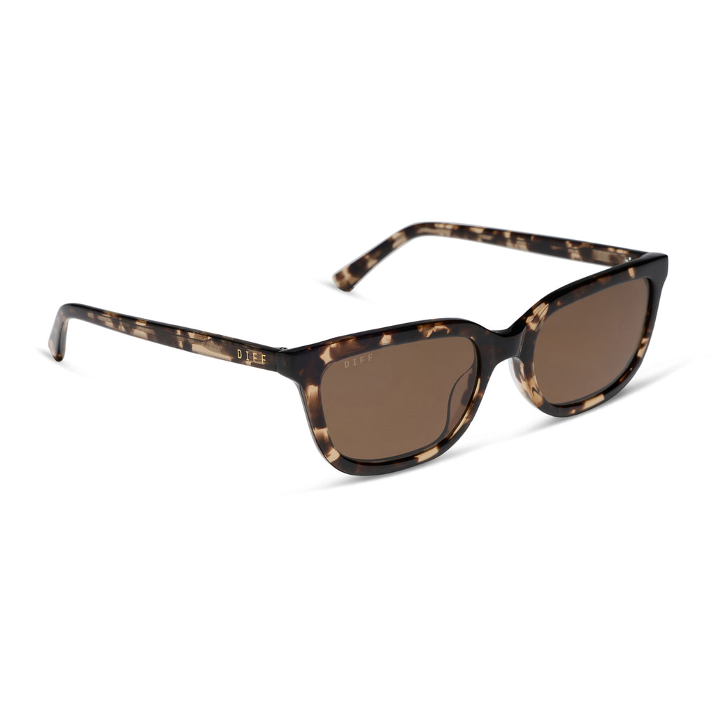 Hannah Rectangle Sunglasses | Espresso Tortoise & Brown  display picture 1