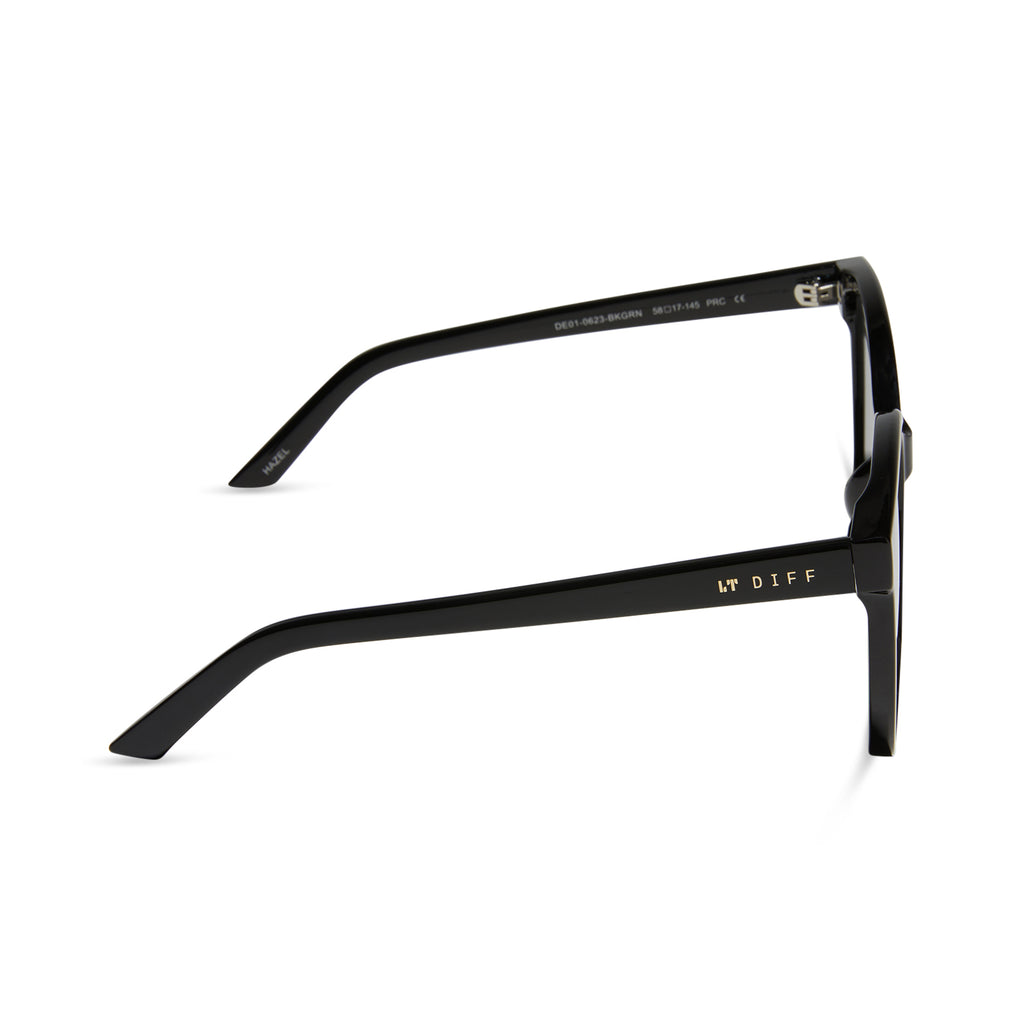 Hazel Square Sunglasses | Black & Grey | DIFF Eyewear