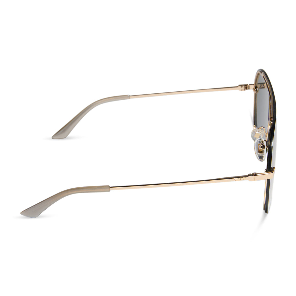 Illusionary Mask 金枠 IE Imani Shield Sunglasses | Gold & Silver Mirror | DIFF Eyewear